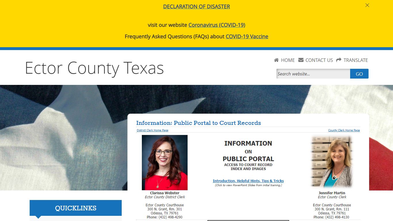 Welcome to Ector County Information: Public Portal to ...